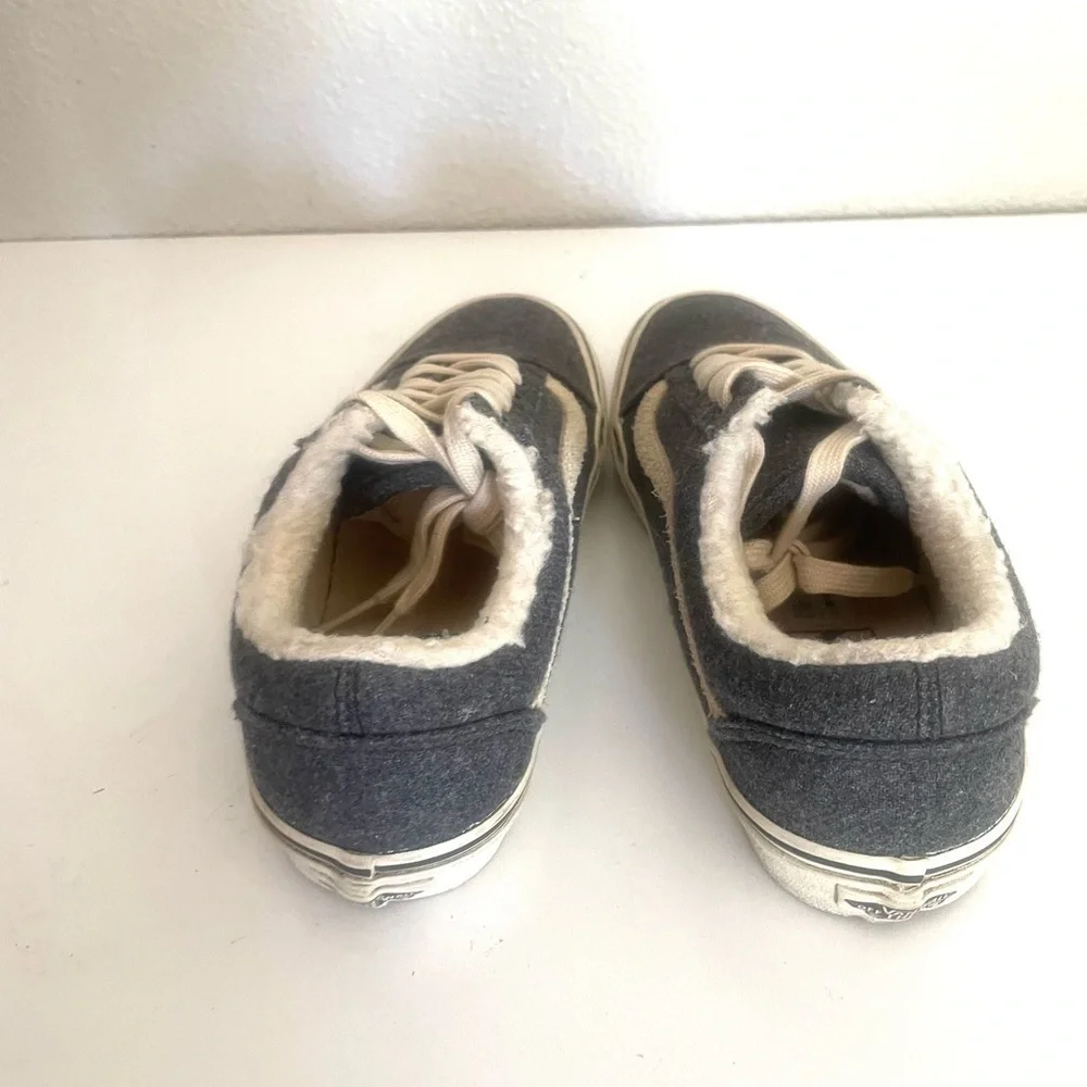 Madewell x Vans® Unisex Old Skool Lace-Up Sneakers in Flannel and Sherpa -6